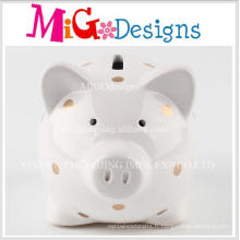 Factor fabriqué en forme de pièce de monnaie en forme de cochon en céramique adorable